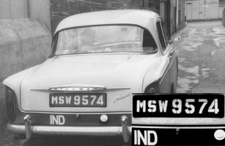Madras-registered Hillman in 1964 Plymouth.