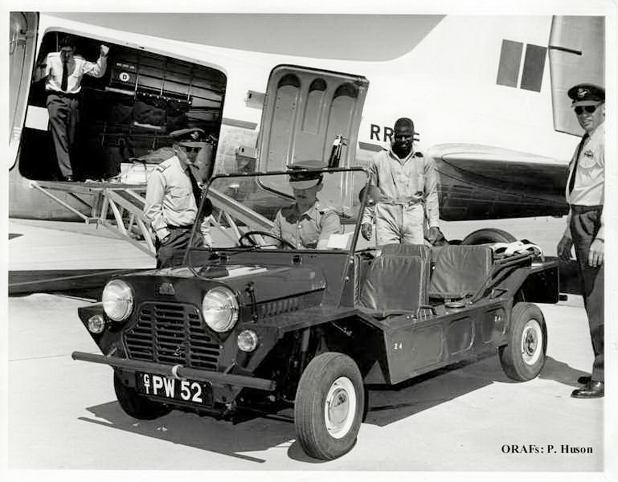 Morris Mini-Moke in police service, Southern Rhodesia 1960s.