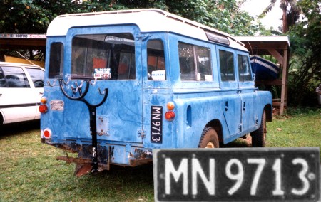 Insufficient spae to mount this plate horizontally led the owner to use his imagination! Brumby archive