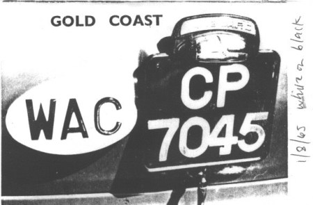 CP 7045 was from Central Region (Cape Coast).  (Reg Wilson archive)