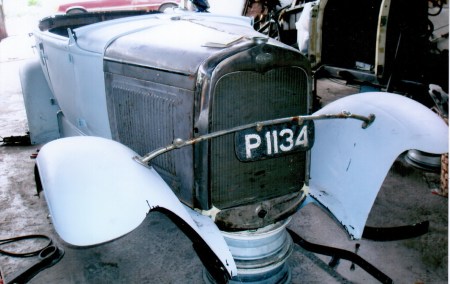 P 1019 - Penang island, when administered as a Straits Settlement and using the same registration system as mainland Malaya. Seen here in 2009 Penang on a Ford Model A awaiting restoration.