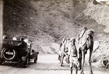 A 1920s picture of transport old and new. It is JUST possible to read the small ADN.