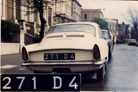 The only Djibouti ever seen by the writer was this little NSU Prinz coupe, in London in the early 1960s, the '4' in its registration probably indicating 1964 validity.