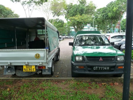 Light goods vehcle codes seen here with both plate colour options. Brumby archive
