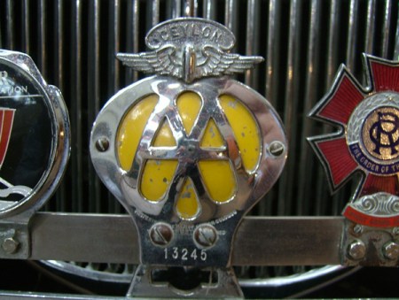 Here is a typical overseas British Automobile Association radiator badge of the type created for all or most of the Commonwealth countries.