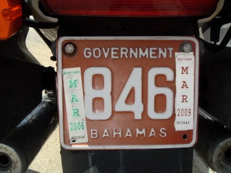 846  --  National issue Government motorcycle (seen on Abaco)