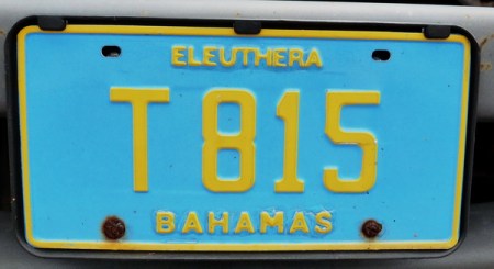 T 815  --  Very few Out Island plates are to be seen   on New Providence.   This Eleutheran Cargo (Truck) was one in May 2015