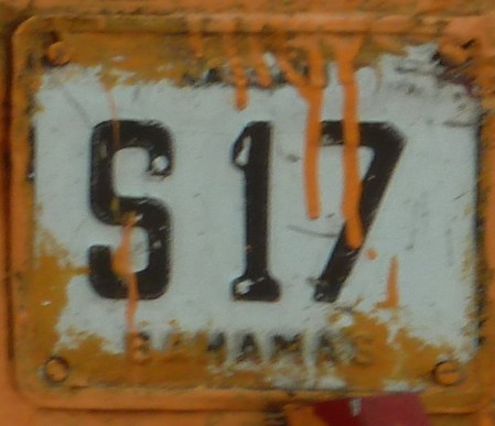 a much overpainted carriage plate S 17.